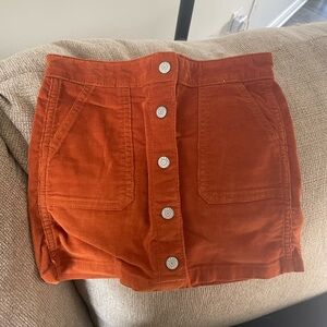 Old Navy Rust Corduroy Skirt